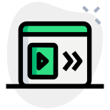 Media player with fast forward option layout icon