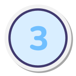 3 в кружке icon