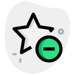 Star deleted for feedback rating for online portfolio icon