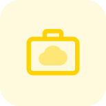 Professional work files storage online in cloud network icon