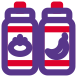 Sauce bottle for the tomato and chili icon