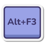 tecla alt-más-f3 icon