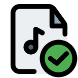 Check and select the music from the user playlist icon