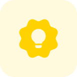 Lighting bulb on a flower isolated on a white background icon