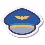 Chapéu de piloto icon