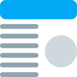 Financial presentation report format article page layout icon