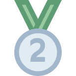 Медаль за второе место icon