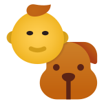 Boy and dog icon