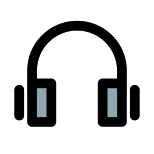 Studio quality headphone for enhanced experience device icon