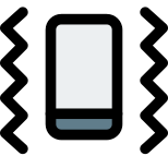Mobile phone vibration and call notification layout icon