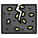 Cracked concrete icon