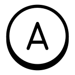 A в круге icon