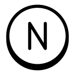 Circled N icon