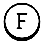 带圆圈的F icon