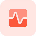 Transverse wave graph uncertainty performance statistics report icon