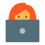 mujer-trabajando-con-una-laptop icon