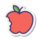 Pomme croquée icon