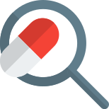 Finding a prescription drug capsule in a database icon