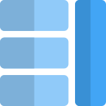 Right column bar box template design layout icon