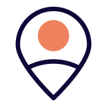 Map location pin for user working remotely icon