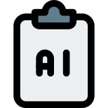 Advanced machine learning research checklist isolated on a white back icon