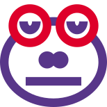 Neutral frog face emoji with eyes closed icon