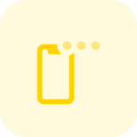 Smartphone loading or processing dots interface layout icon