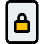 File unlocking with padlock isolated on white background icon