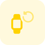 Refresh smartwatch apps with loop circular arrow logotype icon