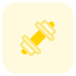 Heavy dumbbell for the power and strength workout icon