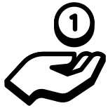 Münze in der Hand icon