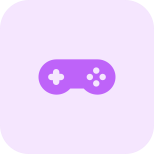 Simple game controller with buttons for actions icon