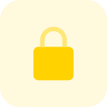 Private access padlock for safety and guard icon