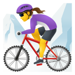 mulher-mountain bike icon