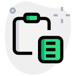 Paste the content to clipboard, computer file system. icon