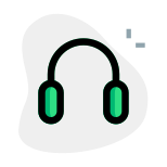 Standard quality headphones for gaming experience device icon