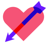 Corazón con la flecha icon