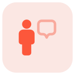 Chatting with peers messenger application function layout icon