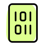 File contains code to program binary file system icon