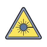 Gefahr durch Laserstrahlen icon