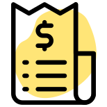 Billing for the hotel expenses and invoices icon