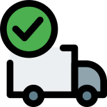 Shipping items loaded and checked with tick mark icon