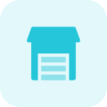 Storage room department isolated on a white background icon