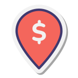 Dollar Place Marker icon