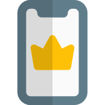 Membership crown badge for smartphone online member icon