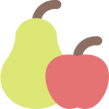 Fruits - apple and pear full of vitamins icon