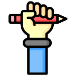 Hand Holding Pencil icon