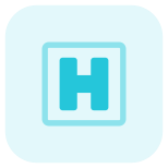 Hospital letter H logotype sign board outdoor icon