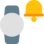 Smartwatch is used for multiple alarm control icon