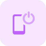 Mobile turn on and off function button icon